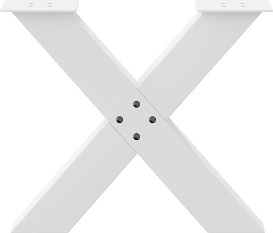 vidaXL Metal Furniture Leg 2 Pieces Suitable for Table / Coffee Table / Office 60x42cm White