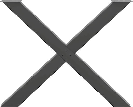 vidaXL Picior Metalic Pentru Mobilier 2 Bucăți Potrivit Pentru Masă / Măsuță / Birou 90x72cm Antracit