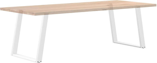 vidaXL Metallic Furniture Leg 2 Pieces Suitable for Table / Coffee Table / Office 80x72cm White