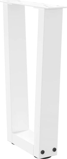 vidaXL Metal Furniture Leg 2 Pieces Suitable for Table / Coffee Table / Office 38x42cm White