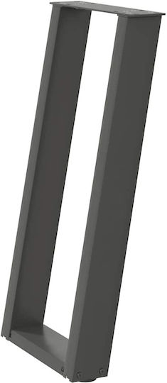 vidaXL Metallisches Möbelbein 2Stücke Für Tisch / Beistelltisch 28x72cm Anthrazit