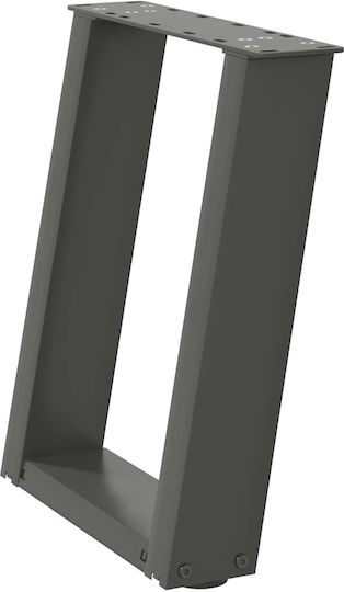 vidaXL Metallisches Möbelbein 2Stücke Für Tisch / Beistelltisch / Büro 38x42cm Anthrazit