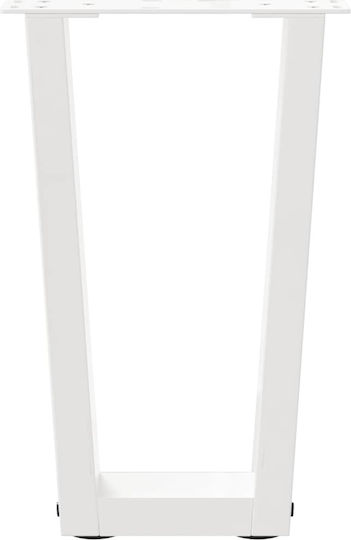vidaXL Metal Furniture Leg 2 Pieces Suitable for Table / Coffee Table / Office 38x42cm White