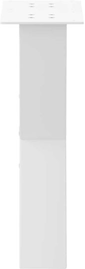 vidaXL Metallic Furniture Leg 2 Pieces Suitable for Office Table Coffee Table 38x42cm White
