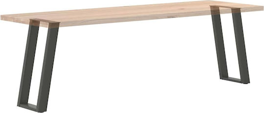 vidaXL Metallisches Möbelbein 2Stücke Für Tisch / Beistelltisch 28x72cm Anthrazit