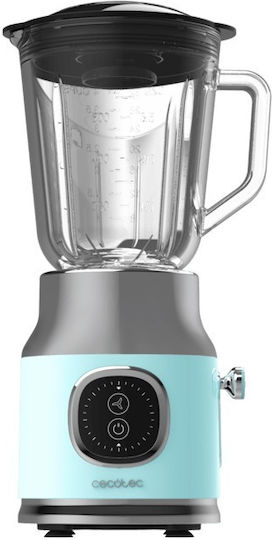 Cecotec RetroTwist Μπλέντερ για Smoothies με Γυάλινη Κανάτα 1lt 800W Μπλε