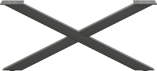 vidaXL Metallische Möbelbeine 2 Stück Für Tisch / Beistelltisch / Büro 70x30x30cm Anthrazit