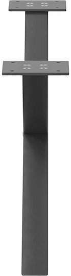 vidaXL Metallische Möbelbeine 2 Stück Für Tisch / Beistelltisch / Büro 70x30x30cm Anthrazit