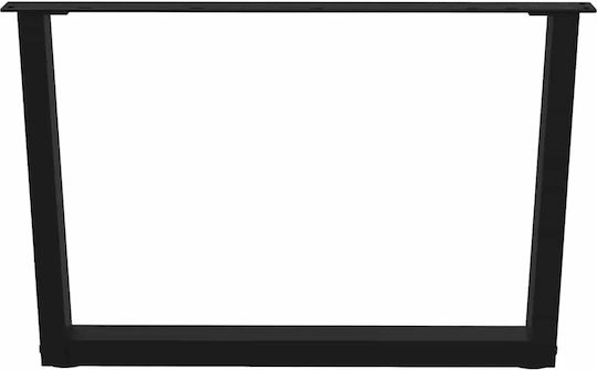 vidaXL Picior Metalic Pentru Mobilier 2 Bucăți Potrivit Pentru Masă / Măsuță / Birou 70x42cm Negru