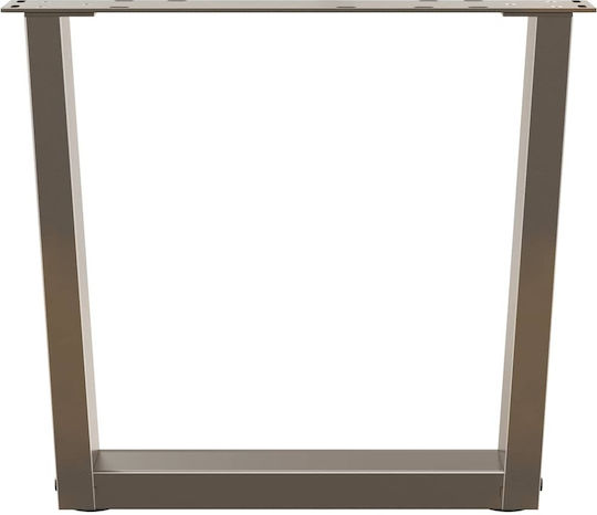 vidaXL Metallic Furniture Leg 2 Pieces Suitable for Table / Coffee Table / Office 50x42cm Brown