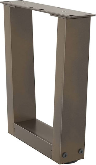 vidaXL Metallic Furniture Leg 2 Pieces Suitable for Table / Coffee Table / Office 30x30cm Brown