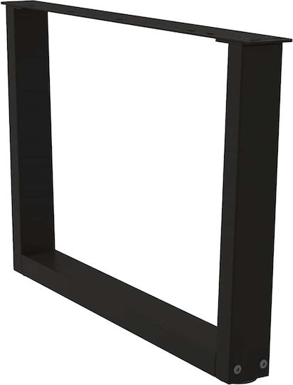 vidaXL Picior Metalic Pentru Mobilier 2 Bucăți Potrivit Pentru Masă / Măsuță / Birou 70x42cm Negru