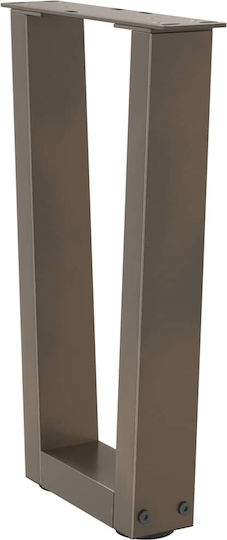 vidaXL Metallic Furniture Leg 2 Pieces Suitable for Table / Coffee Table / Office 38x42cm Brown