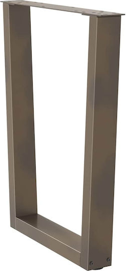 vidaXL Metallic Furniture Leg 2 Pieces Suitable for Office Table Coffee Table 70x72cm Brown