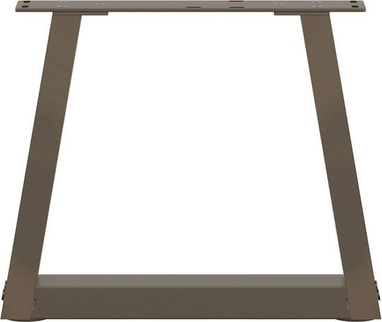 vidaXL Metallic Furniture Leg 2 Pieces Suitable for Table / Coffee Table / Office 30x30cm Brown