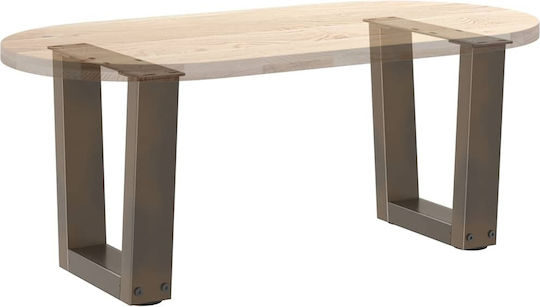 vidaXL Metallic Furniture Leg 2 Pieces Suitable for Table / Coffee Table / Office 30x30cm Brown