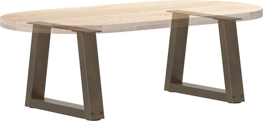 vidaXL Metallic Furniture Leg 2 Pieces Suitable for Table / Coffee Table / Office 30x30cm Brown