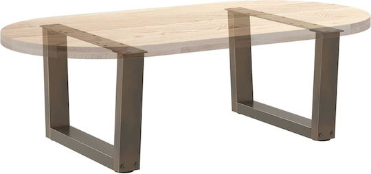 vidaXL Metallic Furniture Leg 2 Pieces Suitable for Table Coffee Table Office 60x30cm Brown