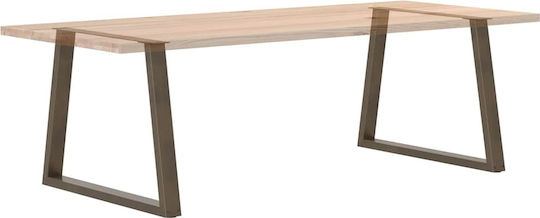vidaXL Metallic Furniture Leg 2 Pieces Suitable for Table / Coffee Table / Office 100x72cm Brown
