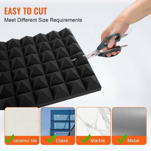 Vevor Panou De Material De Tratament Audio (36 Bucăți) În Design Piramidă 30cm x 30cm x 50mm