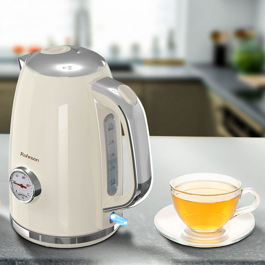 Rohnson Nostalgia Kettle 1.7lt 2200W Beige