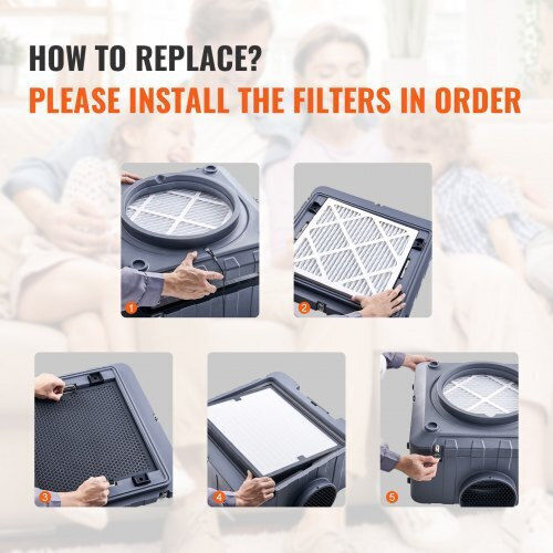 Vevor Filtre cu carbon activ pentru purificatorul de aer 3buc