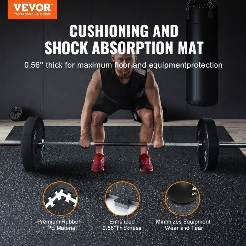 Vevor Boden Puzzle Fitnessstudio Schwarz 6Stück