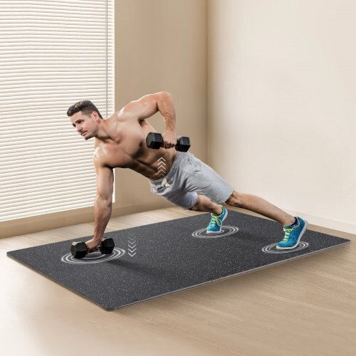 Vevor Boden Puzzle Fitnessstudio Schwarz 6Stück