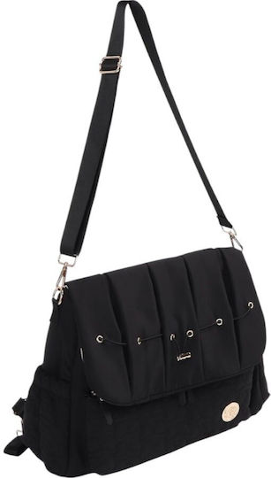 Queen Mother Backpack Diaper Bag Clary Black 42x30x12cm