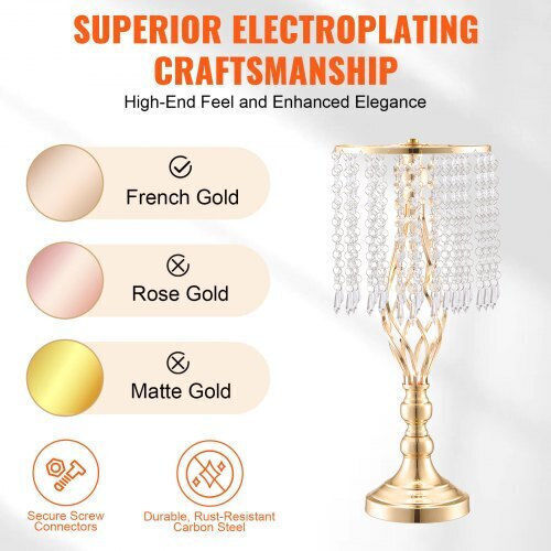 Vevor 12 Pcs 49cm Crystal Wedding Vase Event Decoration Hlhpsjk50cm1yxmi4v0