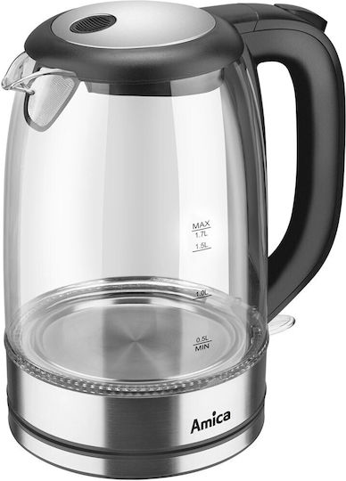 Amica Βραστήρας 1.7lt 2200W Ασημί