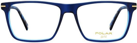 Polar Plastic Eyeglass Frame Blue Gold15-C20