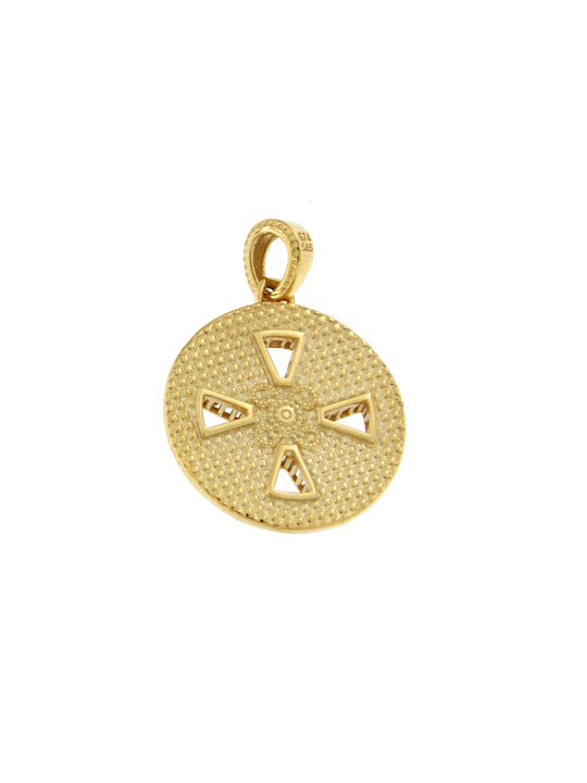 Kontopoulos Charm Amulet Constantine from Gold 14K with Pearls