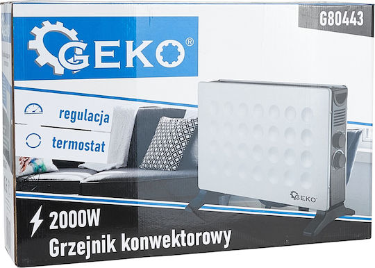 Geko Θερμοπομπός Δαπέδου 2000W Λευκός