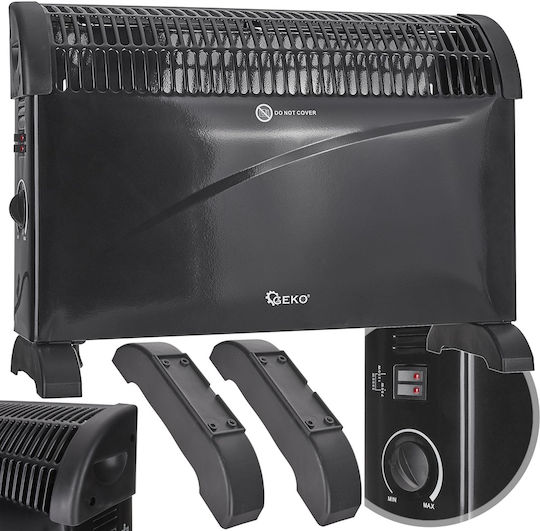 Geko Konvektorheizung Wand 2000W 53.5x38.5cm Schwarz