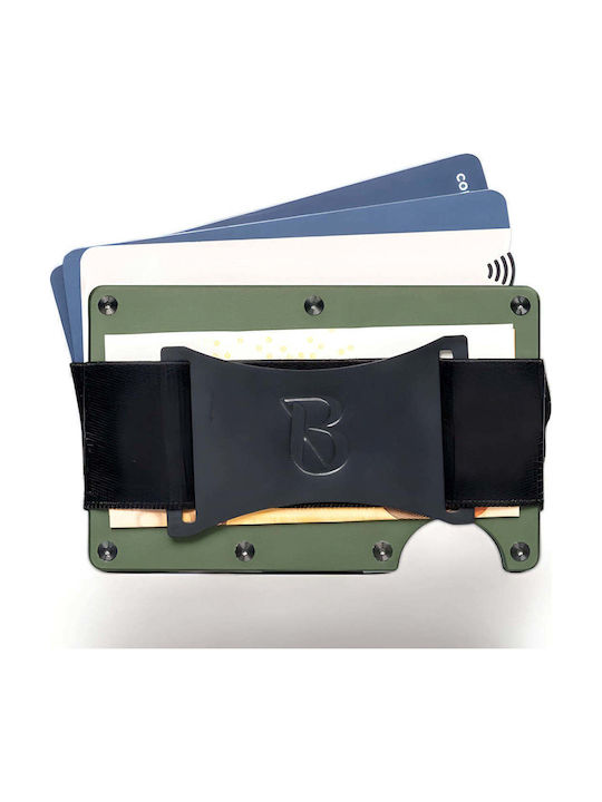 Ανδρικό Πορτοφόλι Καρτών με RFID Χακί