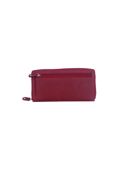 Luxus Large Leather Women's Wallet Burgundy