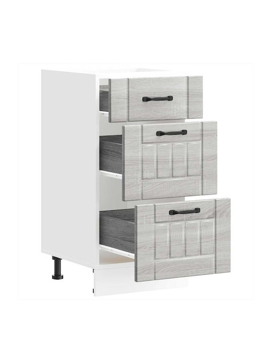 Lucca Kitchen Floor Drawer Unit Sonoma Grey 40x46x81.5pcs