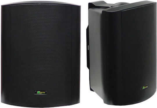 Tele Επιτοίχια Ηχεία 100W (Ζεύγος) 27x24x36εκ. Μαύρα