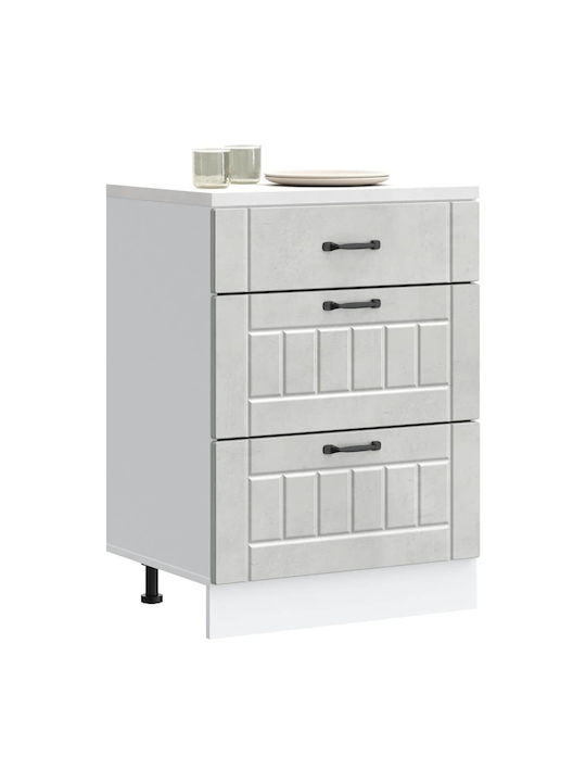 Lucca Kitchen Floor Drawer Unit Concrete Grey 60x46x81.5pcs