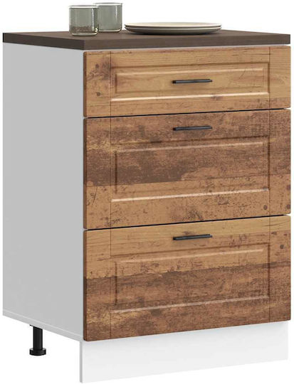 Porto Comodă de Bucătărie de Podea Coffee 60x46x81.5buc