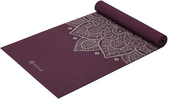 Gaiam Midnight Plum Sundial Στρώμα Γυμναστικής Yoga Κόκκινο (173x61cm)