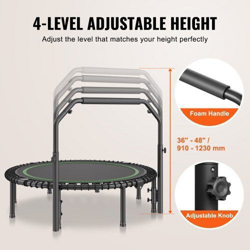 Vevor 51" Foldable Mini Fitness Trampoline Handle Adults