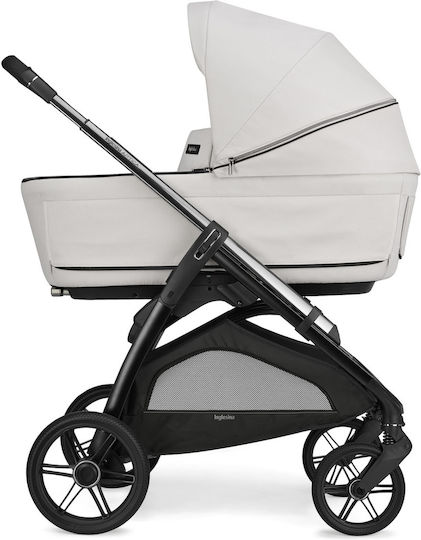 Inglesina Aptica Quattro Darwin Infant Recline Adjustable 3 in 1 Baby Stroller Suitable for Newborn Opal Ivory / Iridio Black 12.7kg