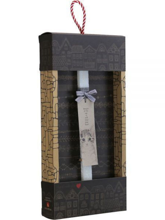 Bookmark Candle Round Beige