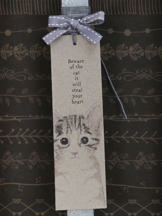 Easter Candle Round Bookmark 34pcs Beige