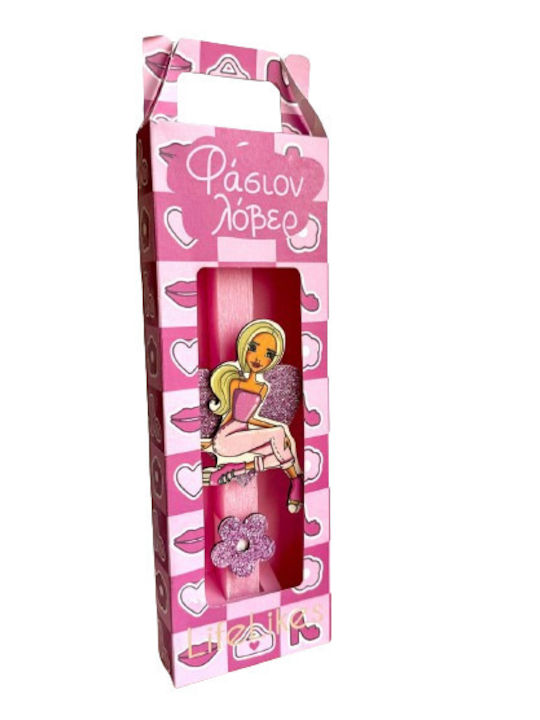 Round Pink Candle Round Pink Candle