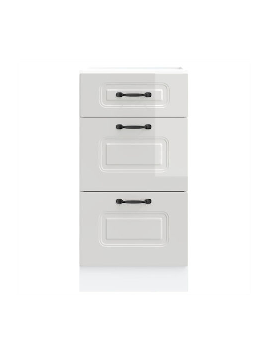 Kalmar Kitchen Floor Drawer Unit White 40x46x81.5pcs