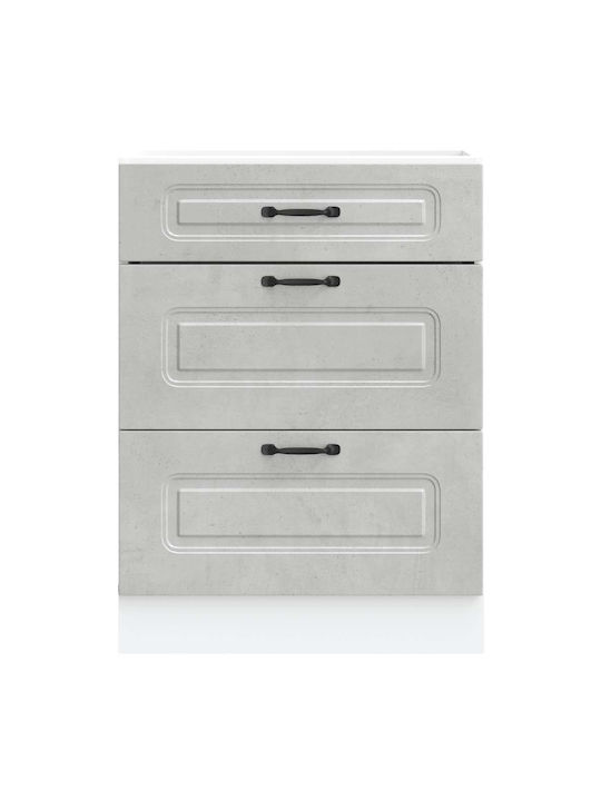 Kalmar Bodenstehende Küchenschublade Gray 60x46x81.5Stück