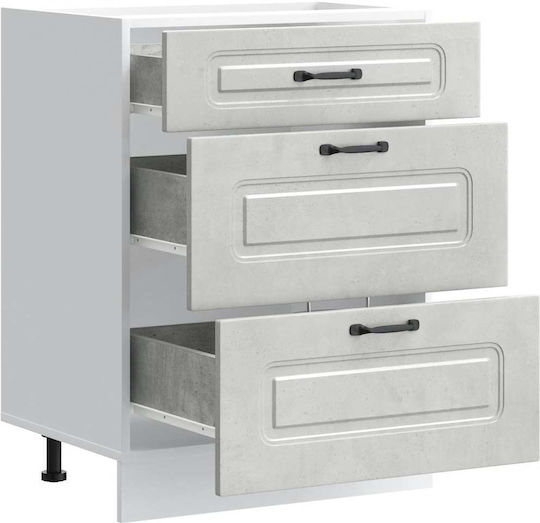 Kalmar Kitchen Floor Drawer Unit Gray 60x46x81.5pcs